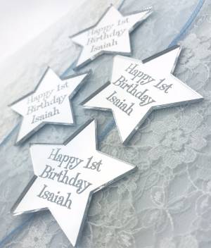 Product thumbnail Personalised Happy Birthday Children's Star Decorations (Set of 10)